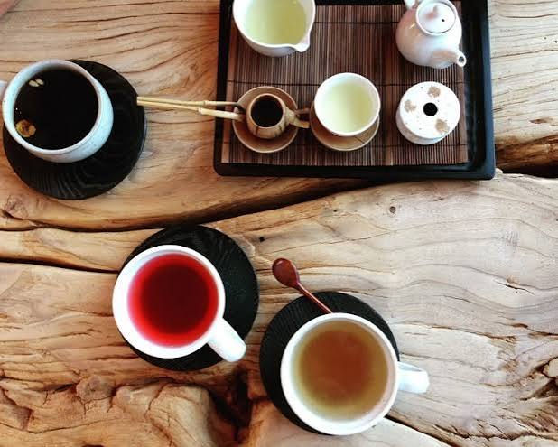 Korean tea table spread