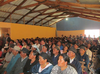 Antonio Ante.-Taller de socialización del proyecto en San José de Central