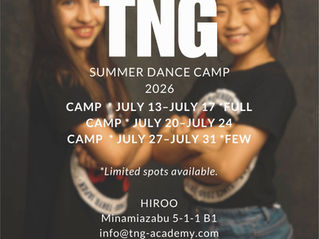 T.N.G. 5 DAYS SUMMER DANCE CAMP 2026 Grade 1 +