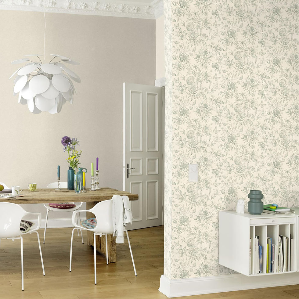 Miniatura: Floral verde suave