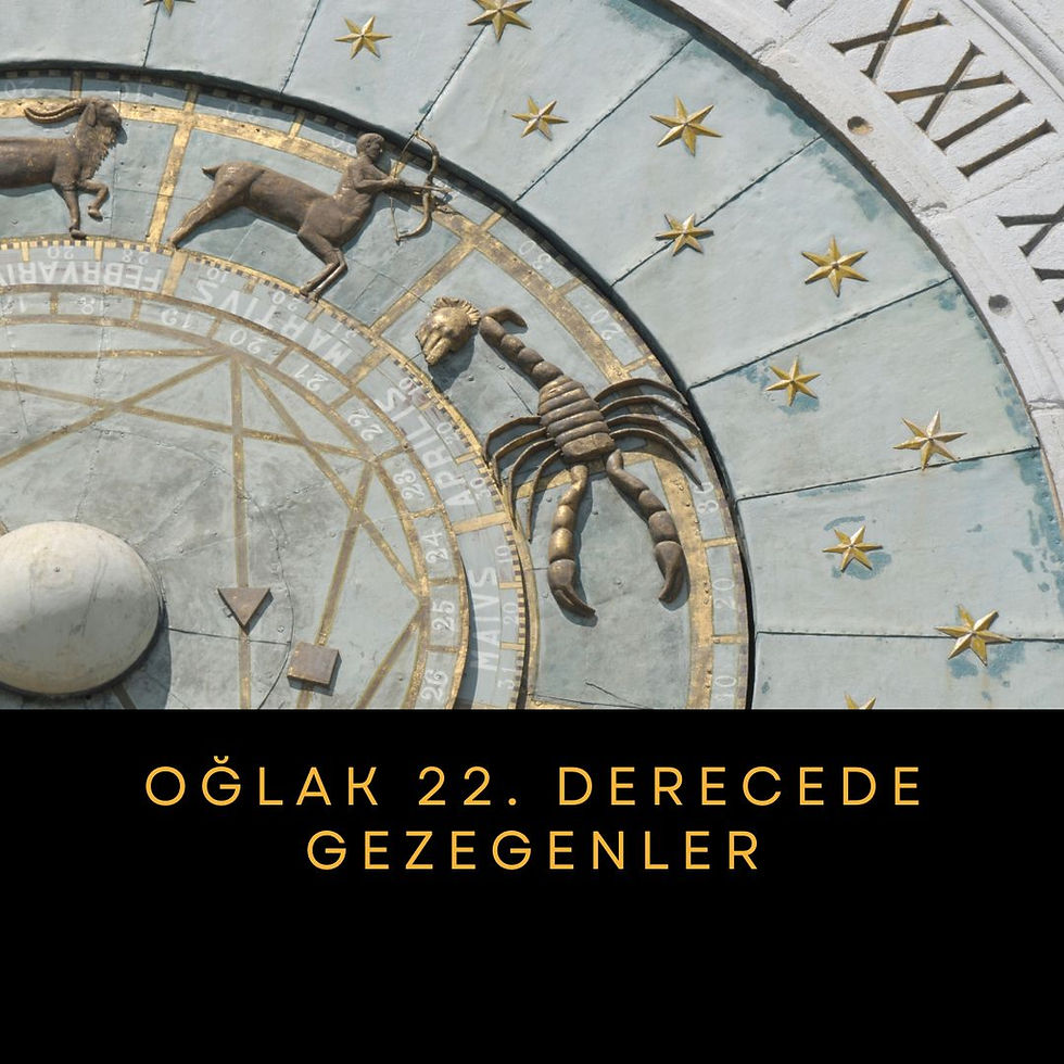 Oğlak 22. Derecede Gezegenler