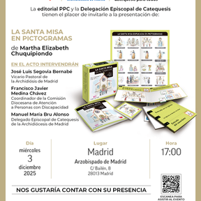 Próxima presentación el 03/12/25 a las 17h. Lugar: Auditorio del Arzobispado de Madrid
