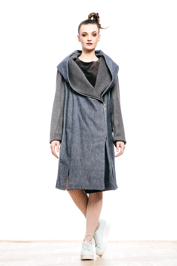 Miniatura: kopia PŁASZCZ PRZEJŚCIOWY JEANS UNISEX