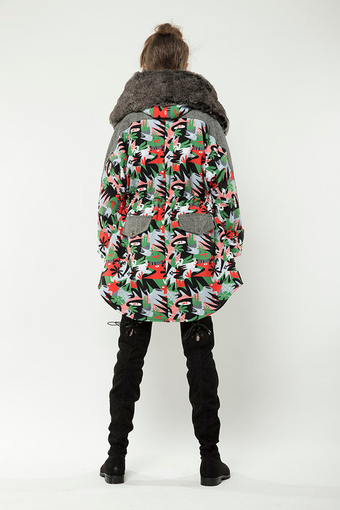 Miniatura: Kolorowa softshell całoroczna parka