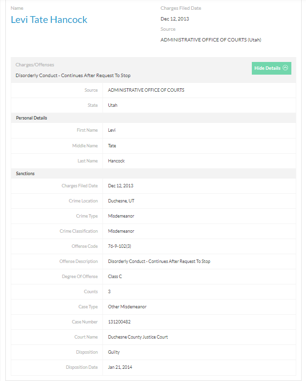 A Duchesne County Man Was Arrested & Released For Child Abuse