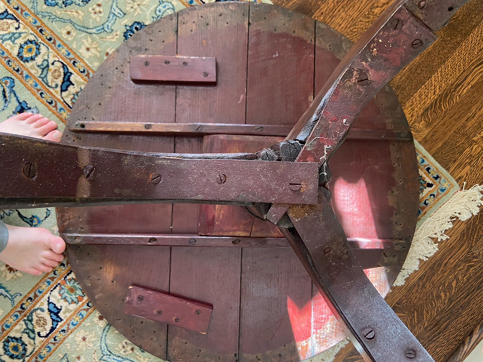 Thumbnail: Antique Oak Tilt Top Table