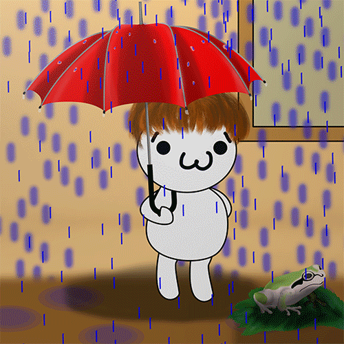 しょぼんとカエル