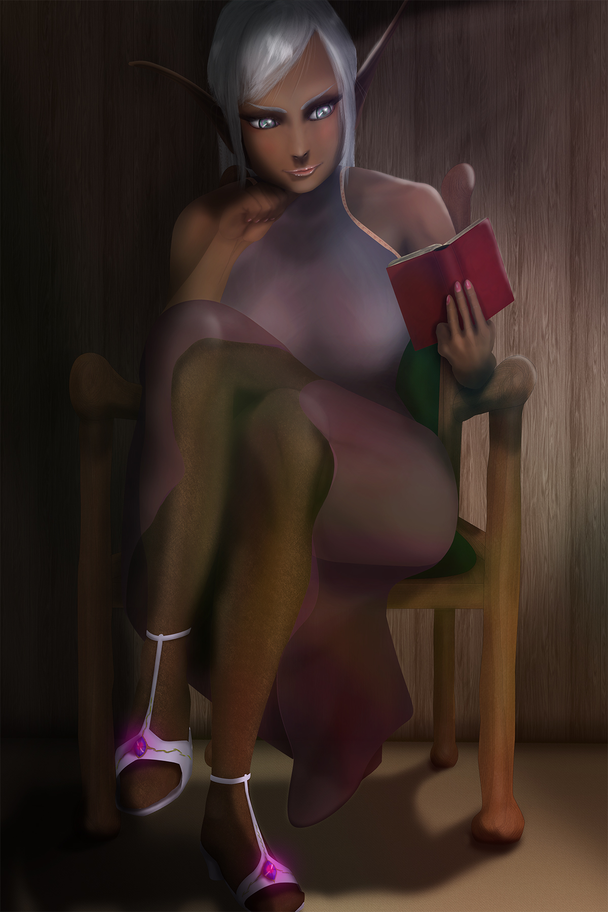 エルフ本を読む