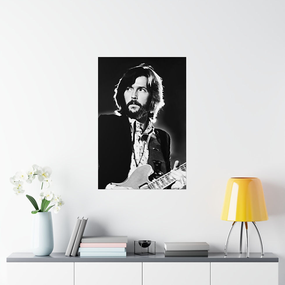 Miniaturbild: Eric Clapton on Stage, Rock, Blues, English Guitarist, Eric Clapton Print, Cream