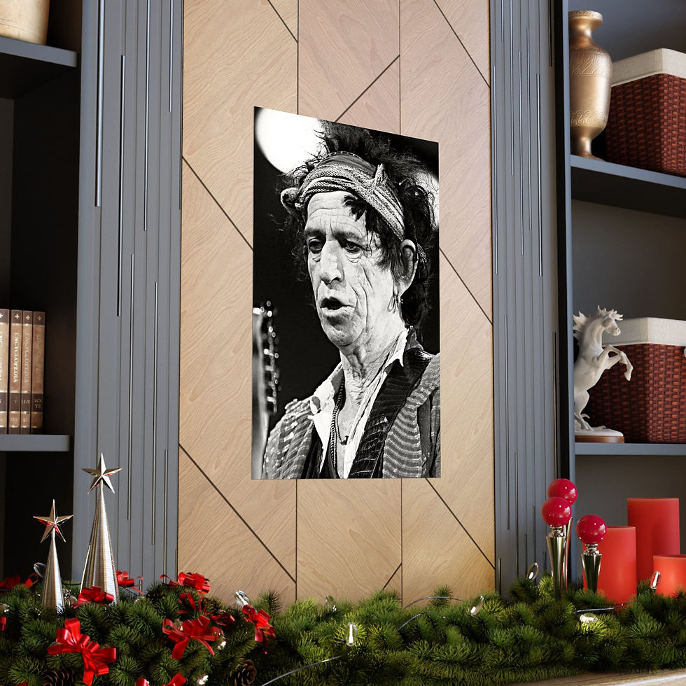 Miniatyrbilde: Keith Richards on Stage, Rolling Stones Poster, Keith Richards Print, Rock and