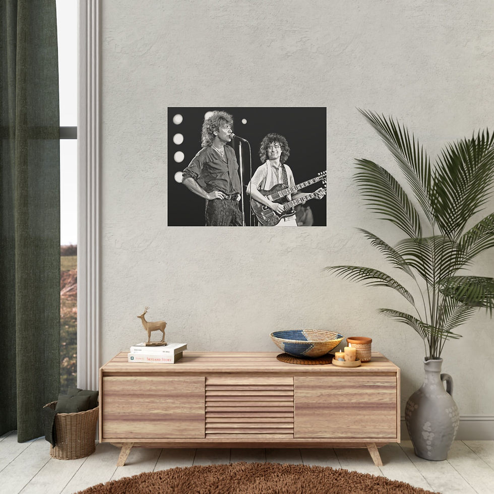 Miniature : Robert Plant Jimmy Page Live Aid 1985, Graphic Print, Led Zeppelin, Hard Rock