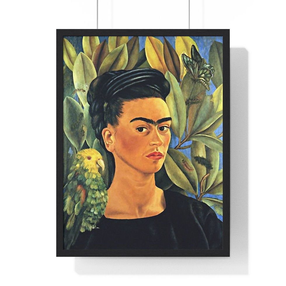 Miniature : Frida Kahlo Self-Portrait with Bonito 1941 Art Print Mexican Painter Surrealism