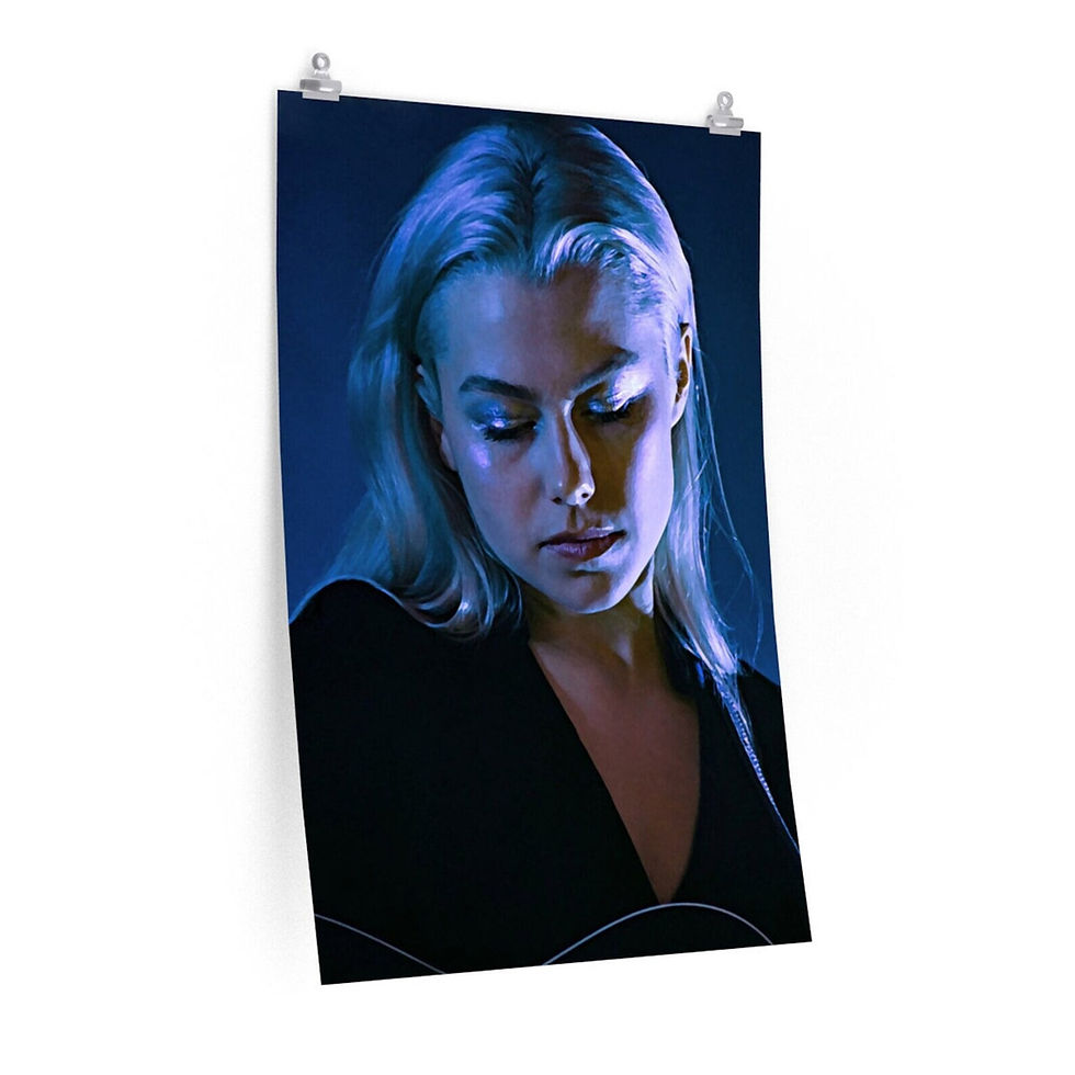 Miniaturebillede: Phoebe Bridgers Portrait, Boygenius Print, Better Oblivion Community, Phoebe