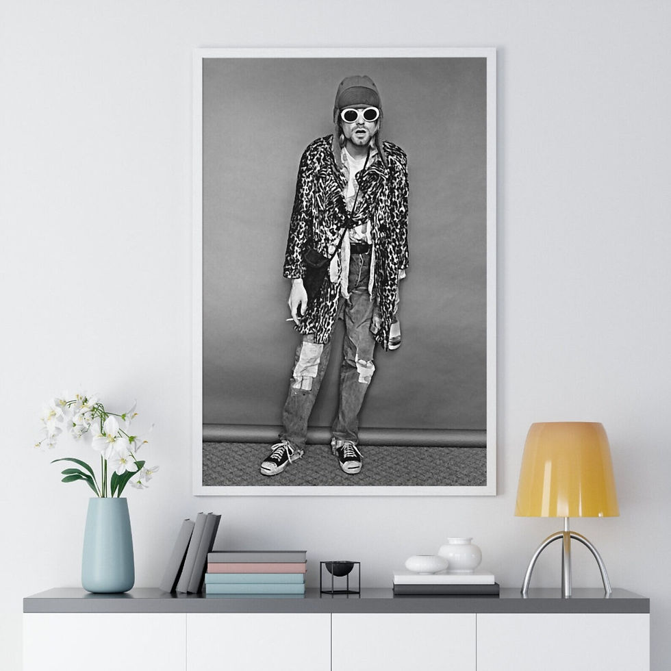 Miniaturebillede: Kurt Cobain, Nirvana, American Guitarist, Kurt Cobain Print, Nirvana Poster