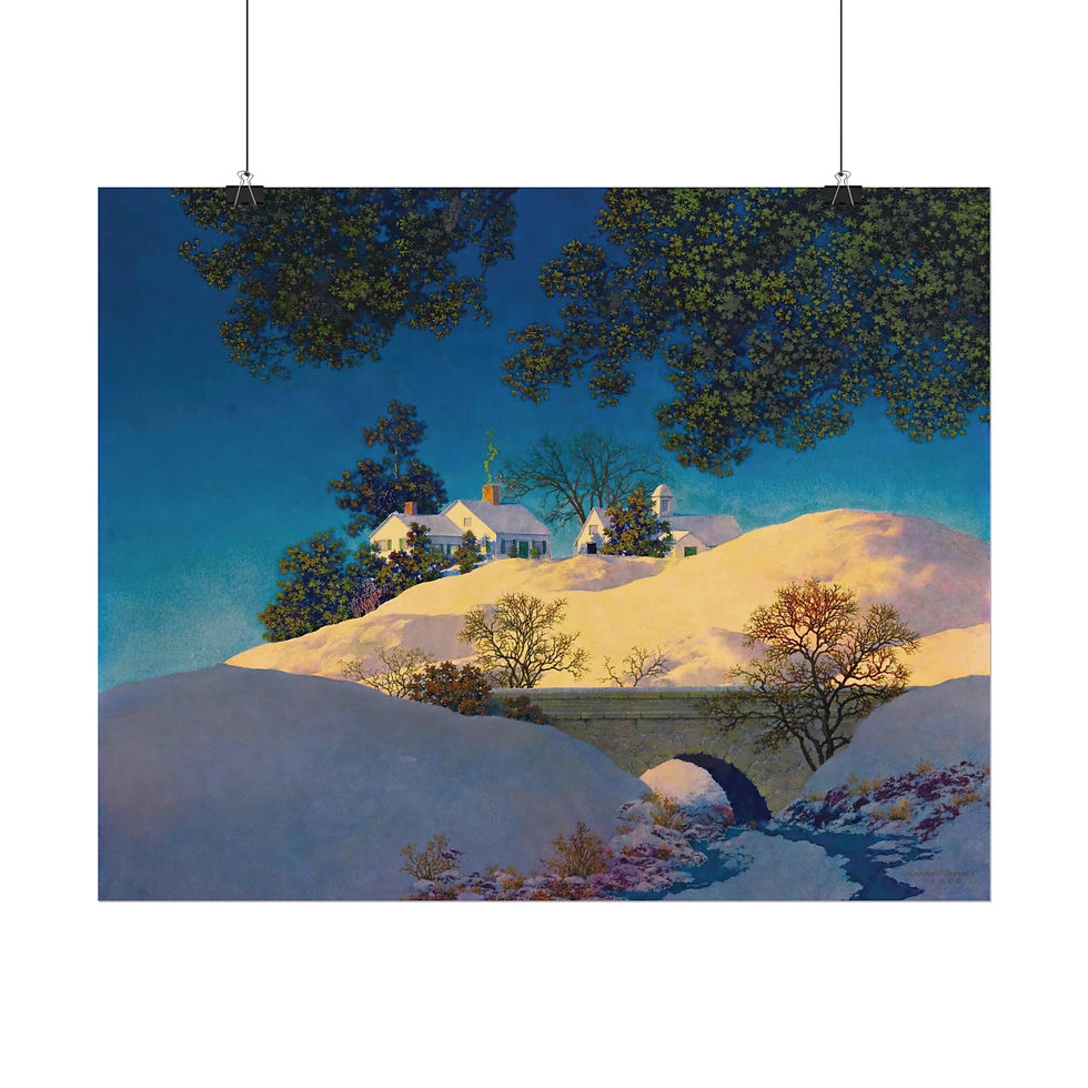 Miniatura: Maxfield Parrish, Winter Sunshine (Sunlight), 1955, Art Print, American Artist