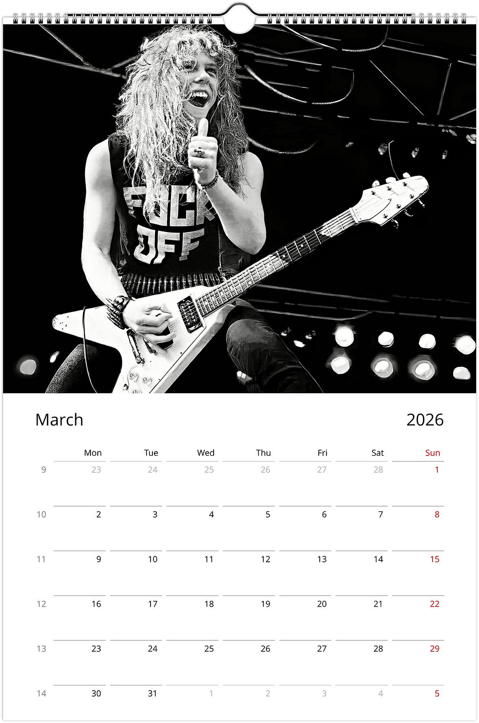Thumbnail: 2026 Rock Bands Calendar, Perfect Music Gift for Rock Fans