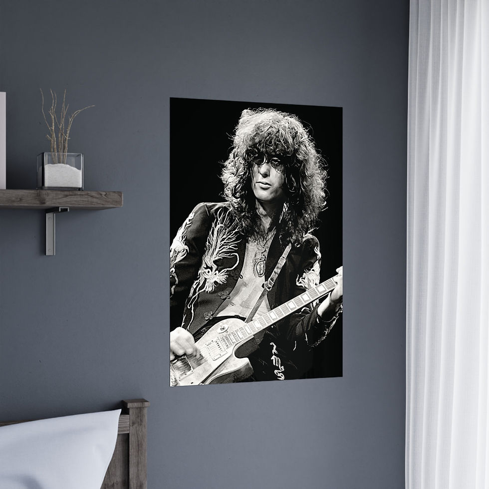 Thumbnail: Jimmy Page in Black Dragon Suit, Led Zeppelin Performance, 1975, ZoSo Print