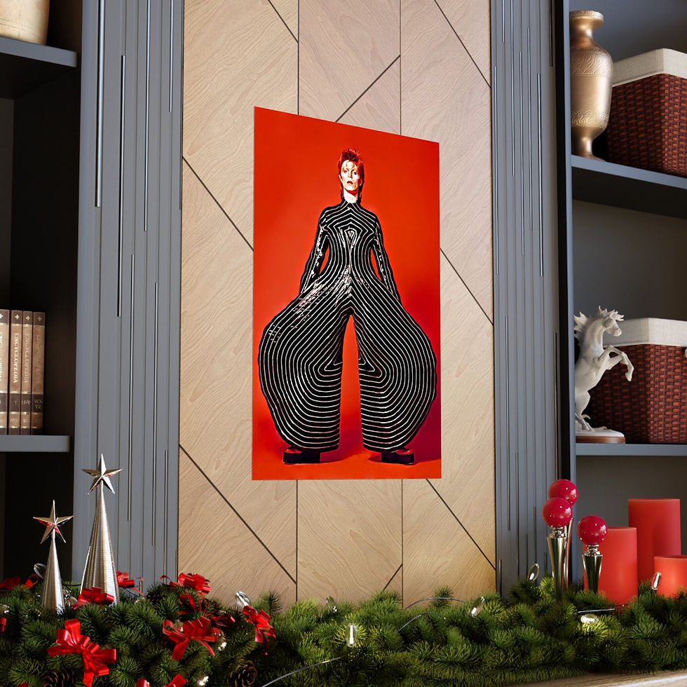 Miniatyrbilde: Aladdin Sane, David Bowie Poster, Kansai Yamamoto's Costume, Rock Legends, David