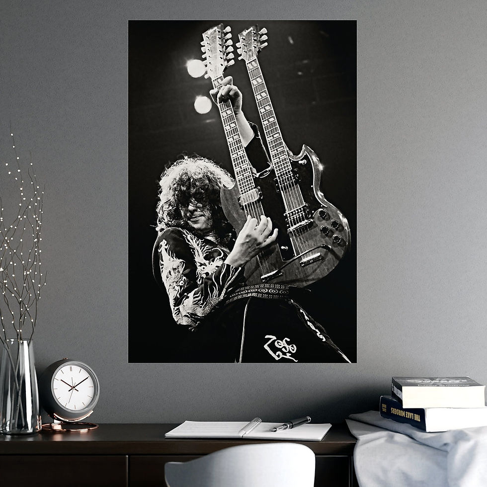 Miniatyrbilde: Instant Download Jimmy Page on Stage, Led Zeppelin Poster, Zoso