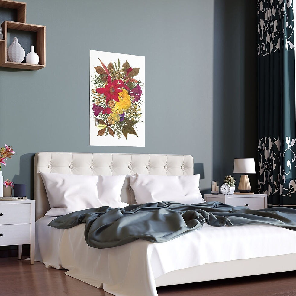 Miniature : Pasque flower wild pansy print red flowers art womens gift yellow flowers design