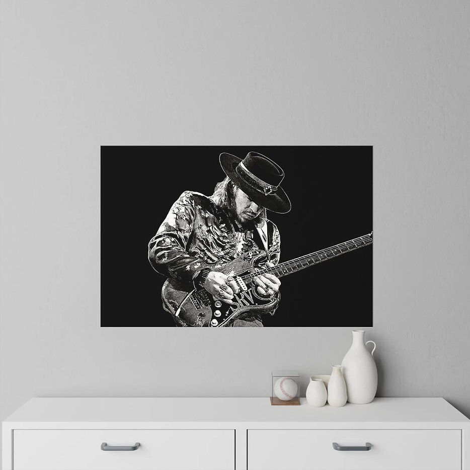 Miniatyrbilde: Stevie Ray Vaughan, Graphic Poster, Texas Blues, Stevie Ray Vaughan Print, Blues
