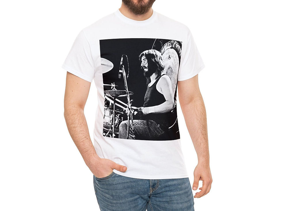 Miniatyrbild: John Bonham, Bonzo, Led Zeppelin, Unisex Cotton T-Shirt, John Bonham Tee, Led