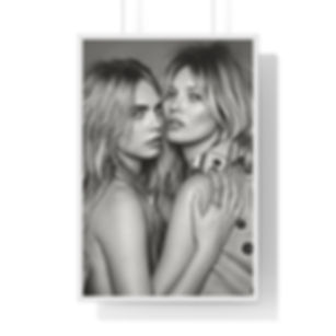 Kate Moss and Cara Delevingne, Models, Fashion Designer, Wall Decor, Kate Moss
