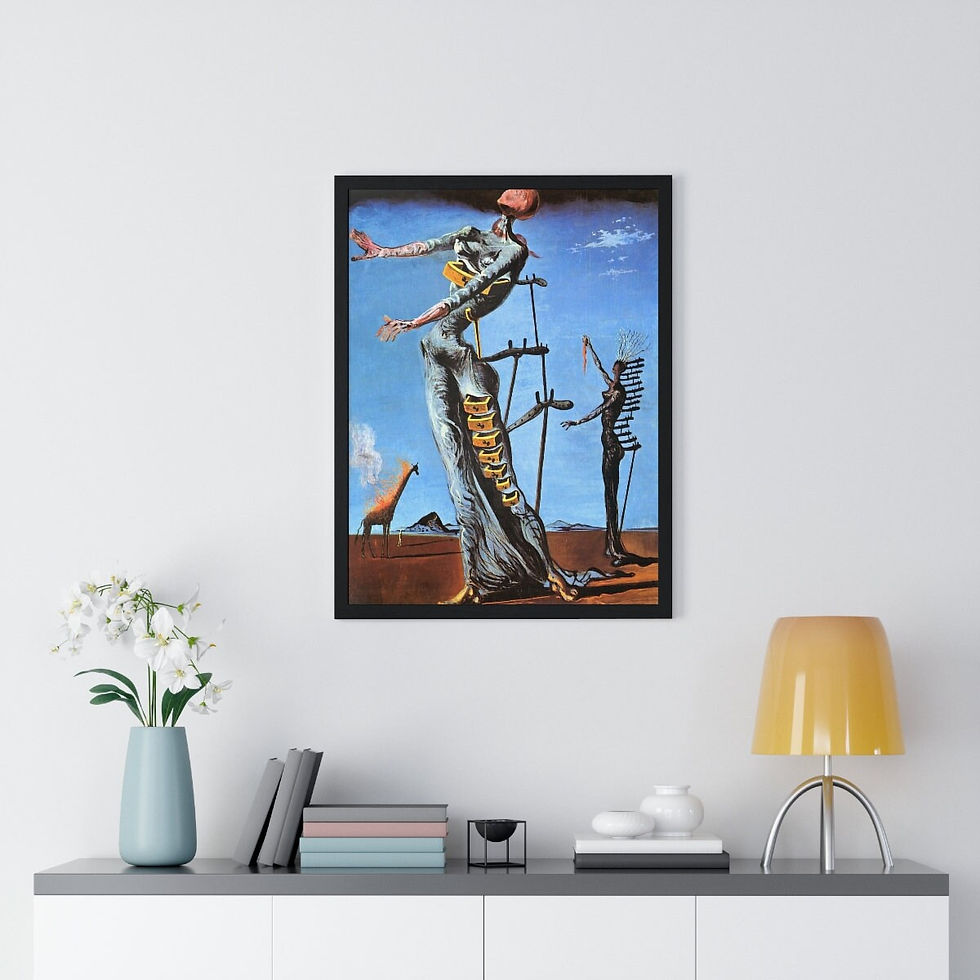 Miniature : Salvador Dali The Burning Giraffe Art Print Surrealism Graphic Poster Surreal
