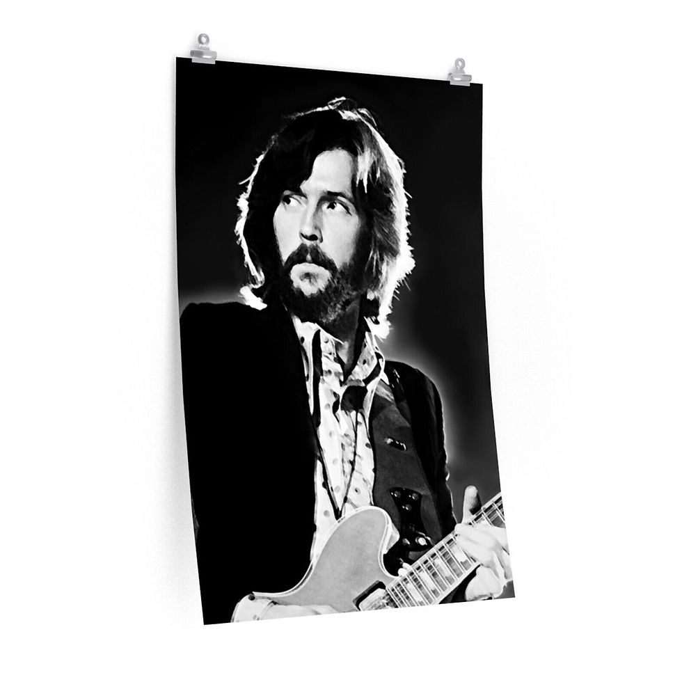 Miniaturbild: Eric Clapton on Stage, Rock, Blues, English Guitarist, Eric Clapton Print, Cream