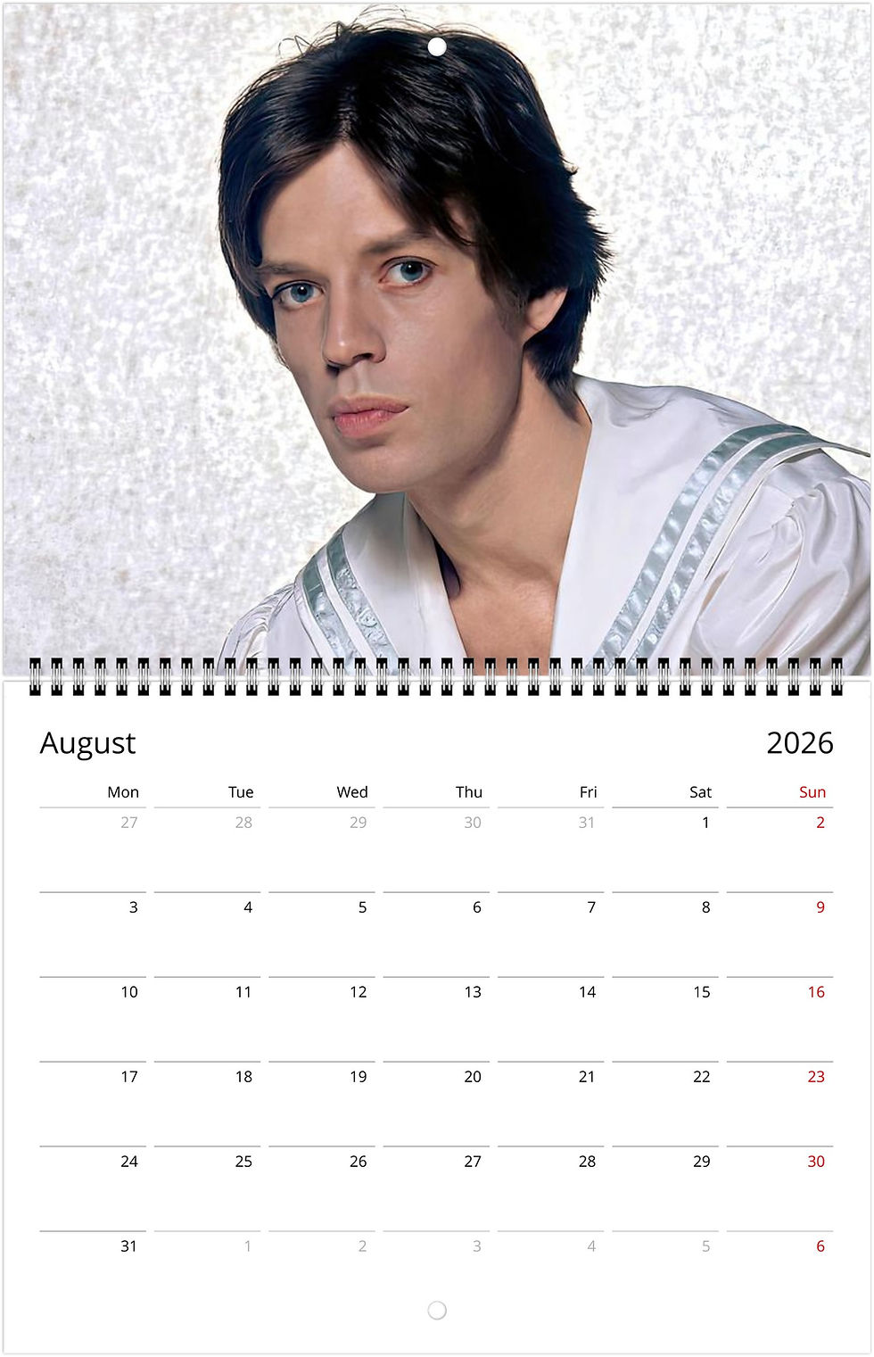 Miniaturebillede: Rolling Stones Wall Calendar Iconic Band Images for Fans & Collectors 2026