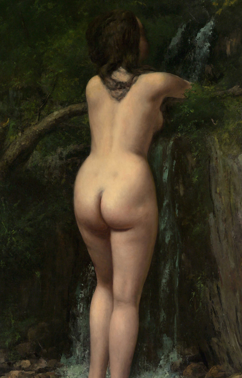 Miniaturbild: Gustave Courbet The Source 1862 Art Print French Painter La Font Nude-La Source
