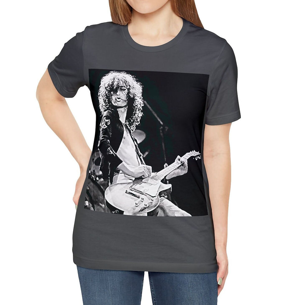 Miniature : Jimmy Page Tee, Unisex Jersey Tee, Led Zeppelin Gift, Jimmy Page, ZoSo T-Shirt