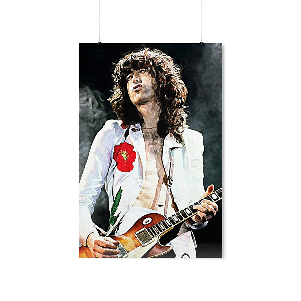 Miniaturbild: Led Zeppelin, Jimmy Page, White Poppy Suit Royale, Hard Rock, Guitarist, Jimmy