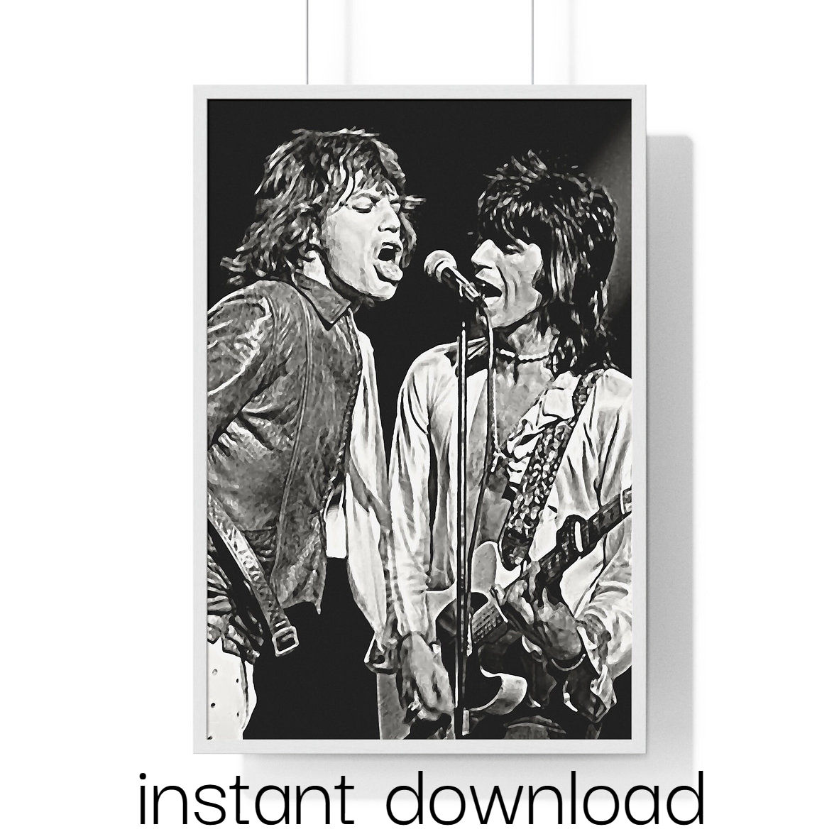 Instant Download Mick Jagger, Keith Richards, Rolling Stones, Digital JPG Files