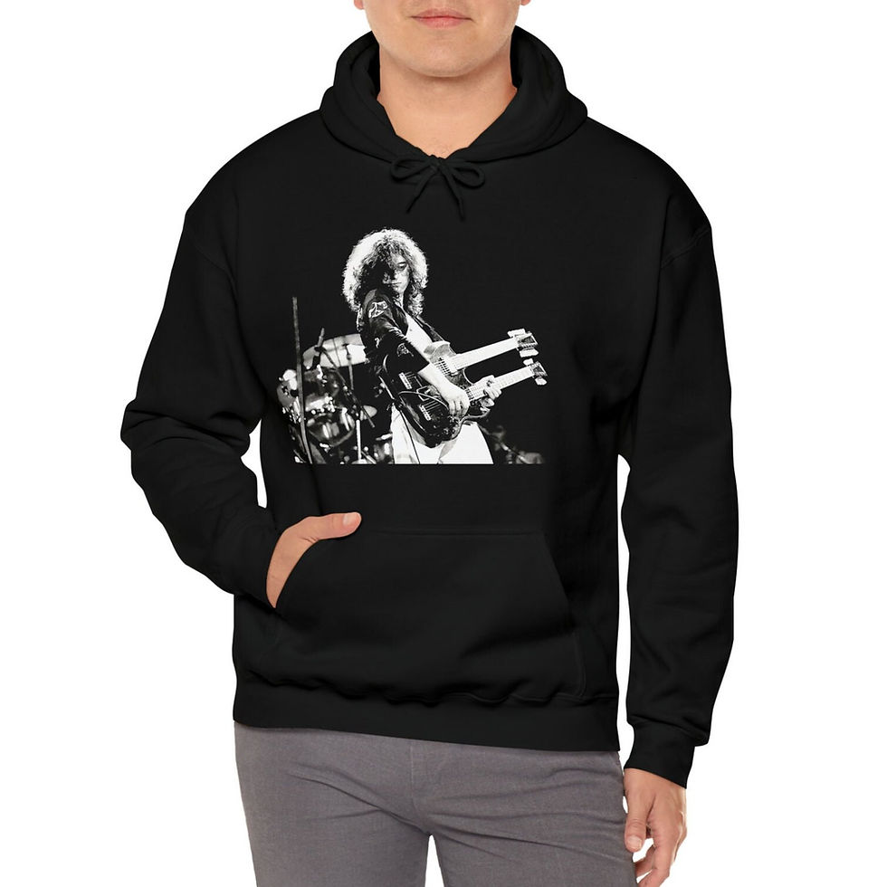 Miniatura: Jimmy Page, Led Zeppelin, Unisex Hoodie, Jimmy Page Hoodie, Rock Legend, Led