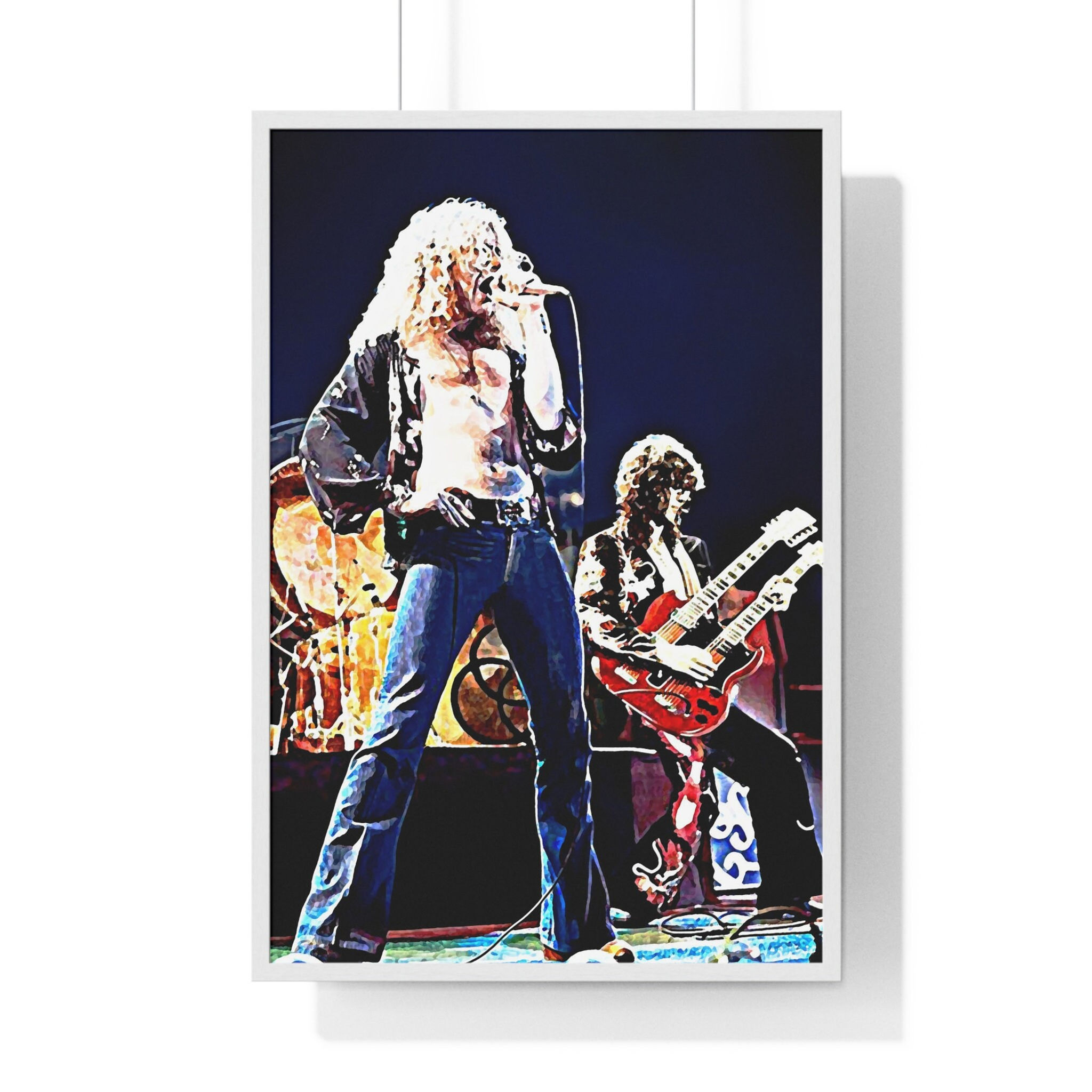 Led Zeppelin Concert, Robert Plant, Jimmy Page, Led Zeppelin Print, Hard Rock