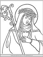 St. Gertrude the Great colouring page.JPG