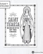 St. Teresa Benedicta of the Cross colouring page preview.JPG