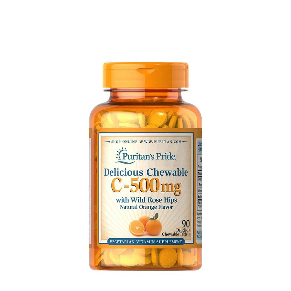 PURITAN'S PRIDE CHEWABLE VITAMIN C 500MG WITH BIOFLAVONOIDS X90IDS