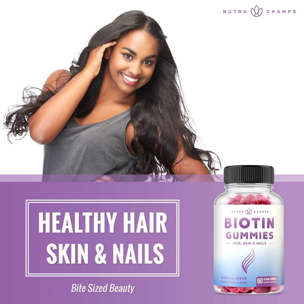 Thumbnail: NUTRACHAMPS BIOTIN GUMMIES 10,000MCG PER SERVING