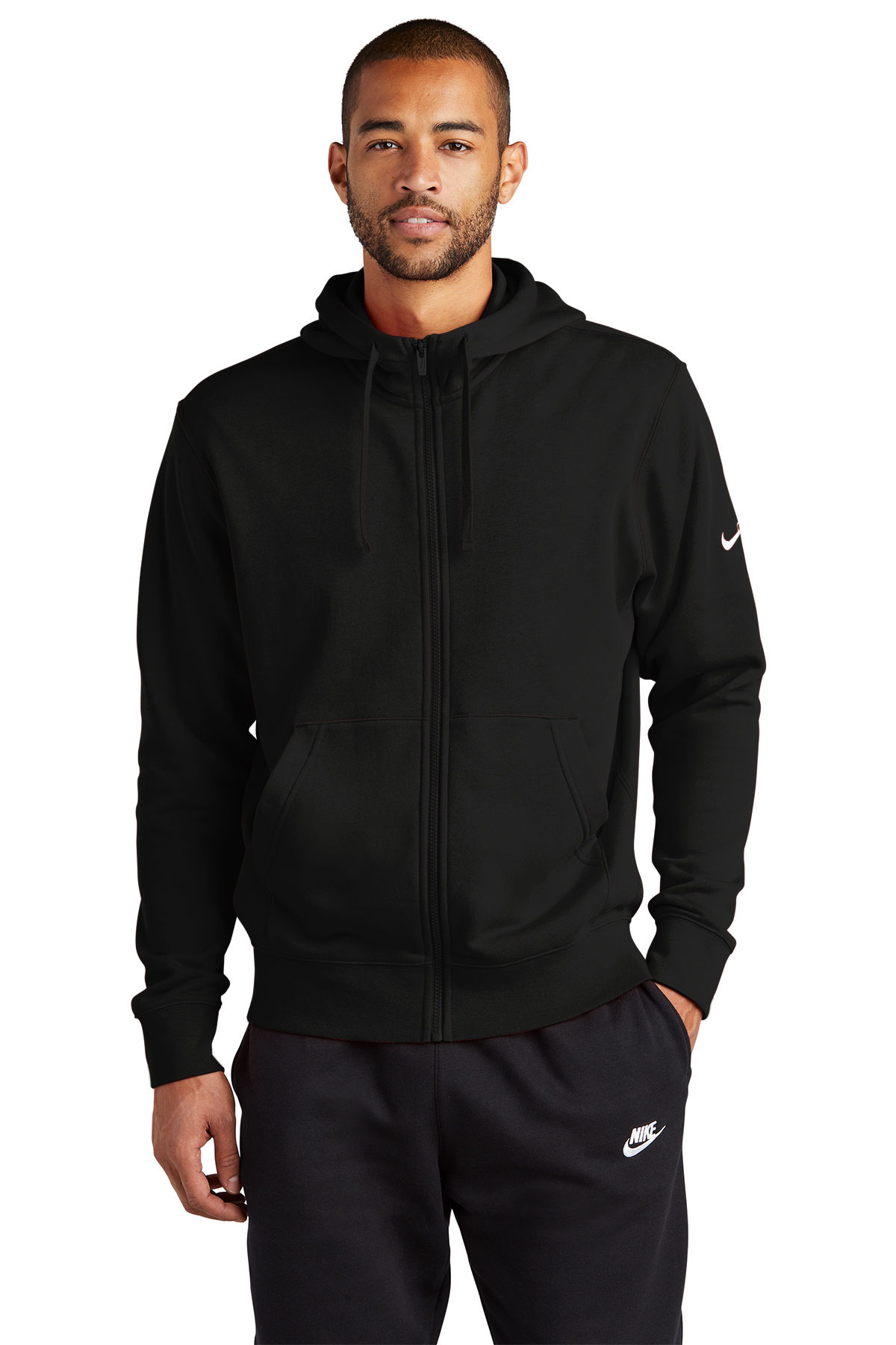 CC 3XL Nike Black Polyester Full-Zip Hoodie (E)
