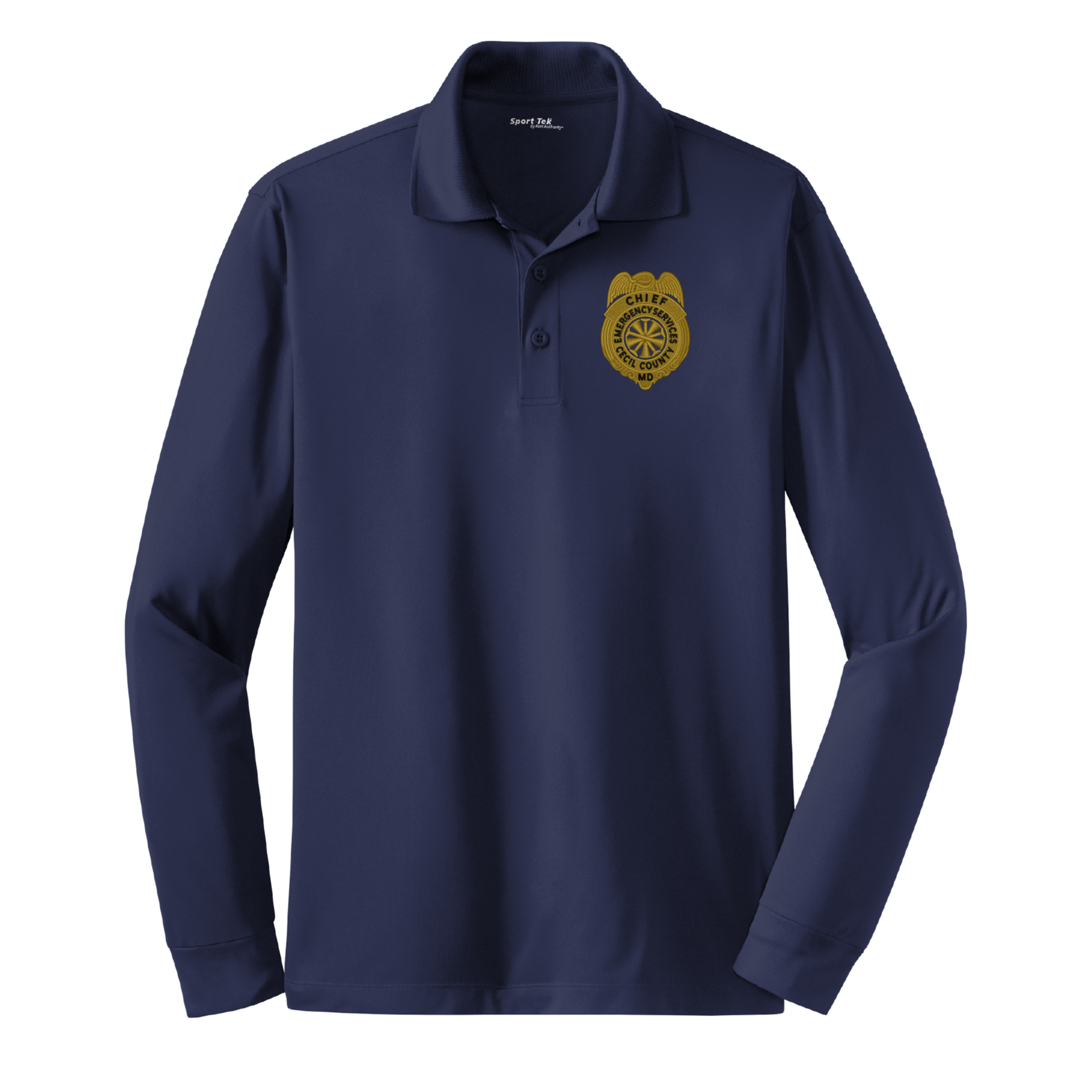 Cecil DES Sport-Tek® BADGE Long Sleeve Micropique Sport-Wick®Polo (E)