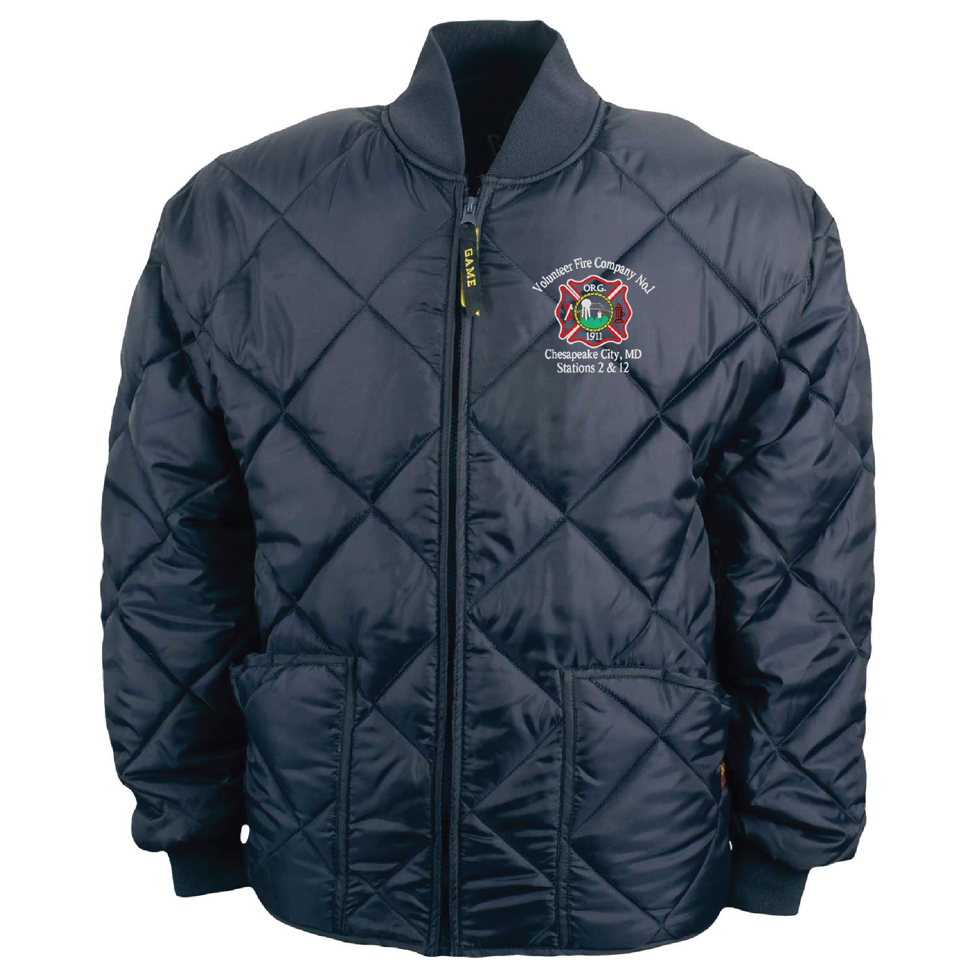 Chesapeake City Game Bravest Diamond Quilt Jacket (E)