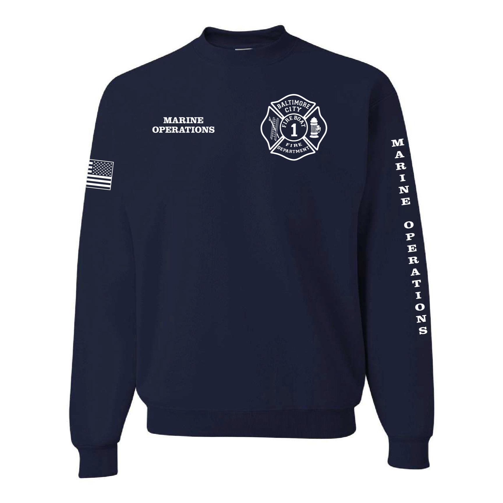 BCFD FB1 Jerzees Crewneck Sweatshirt (SP)