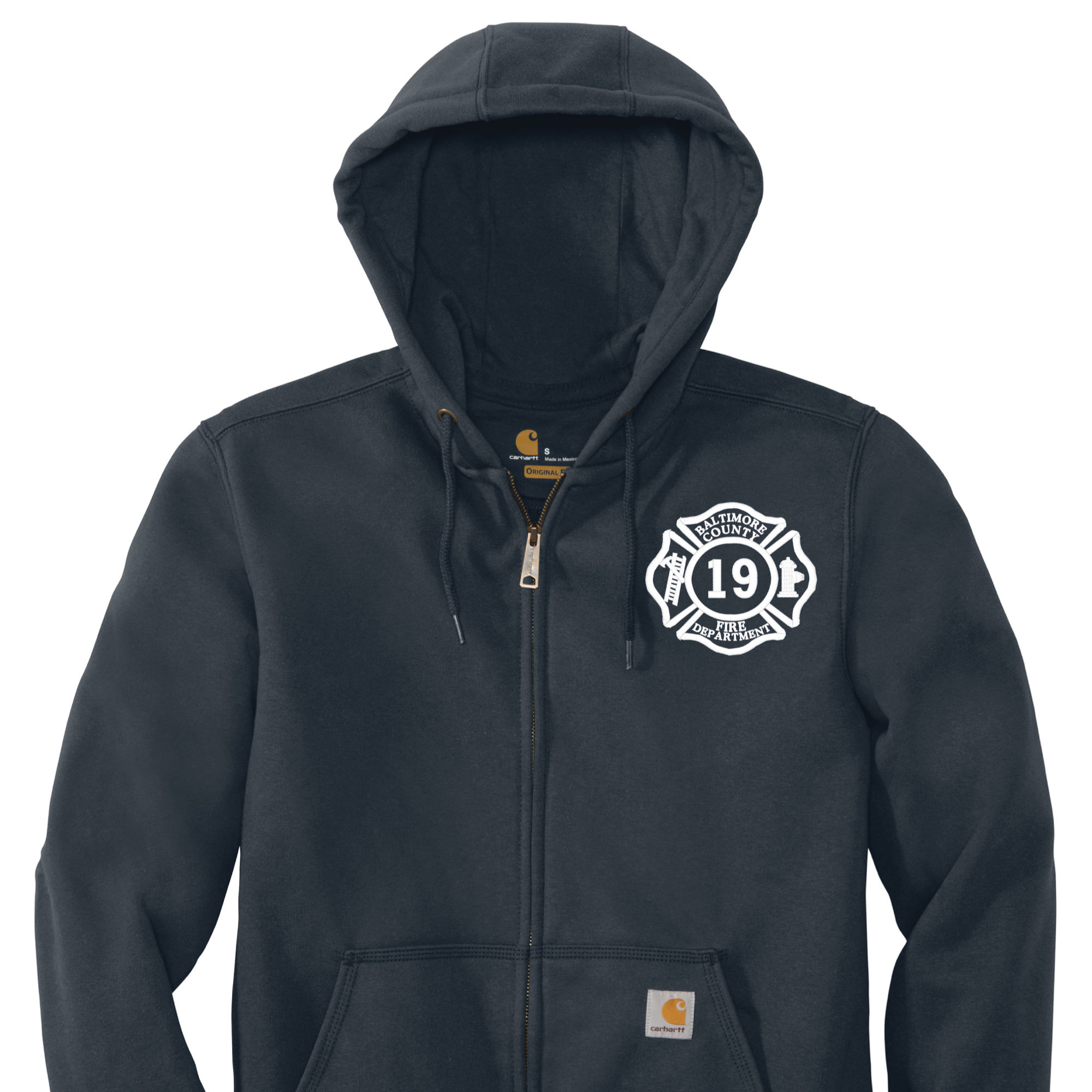 S19 BCoFD Carhartt® Rain Defender® Heavyweight Hooded Zip-Front Job Shirt (E)