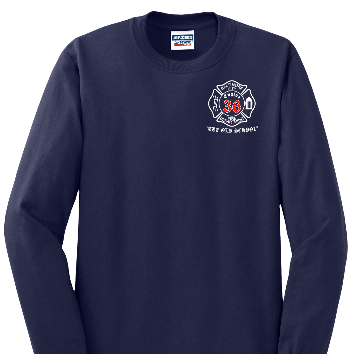 BCFD Eng36 Jerzees® Dri-Power® 50/50 Cotton/Poly LS T-Shirt (SP)