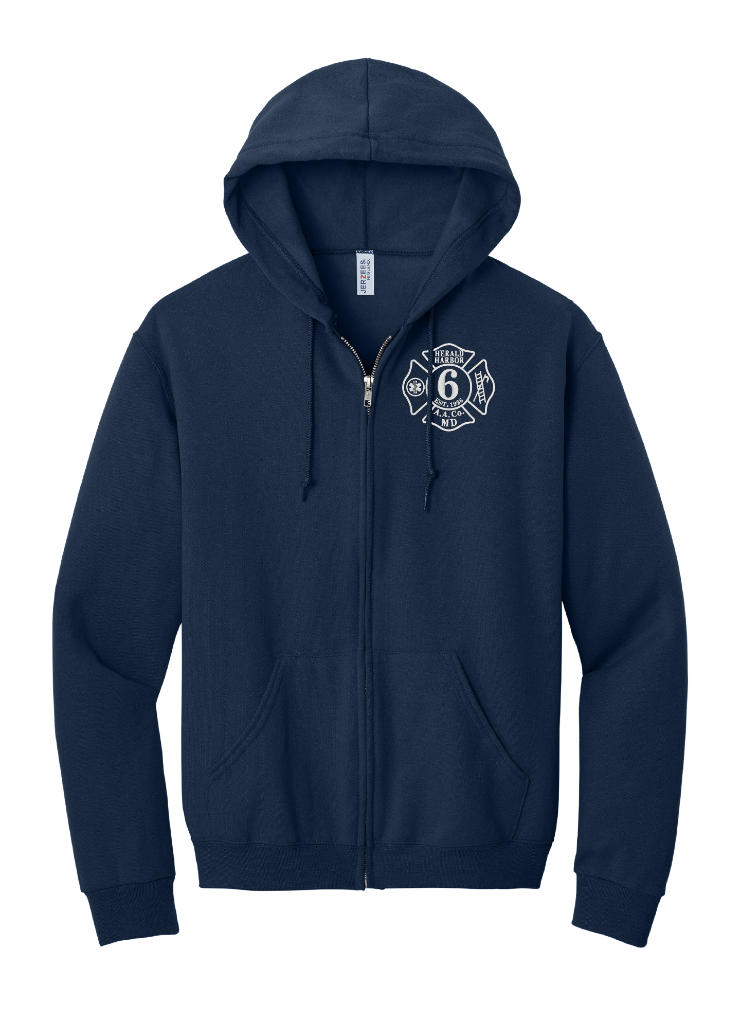 HH6 Jerzees Full-Zip Embroidered Hoodie (E)