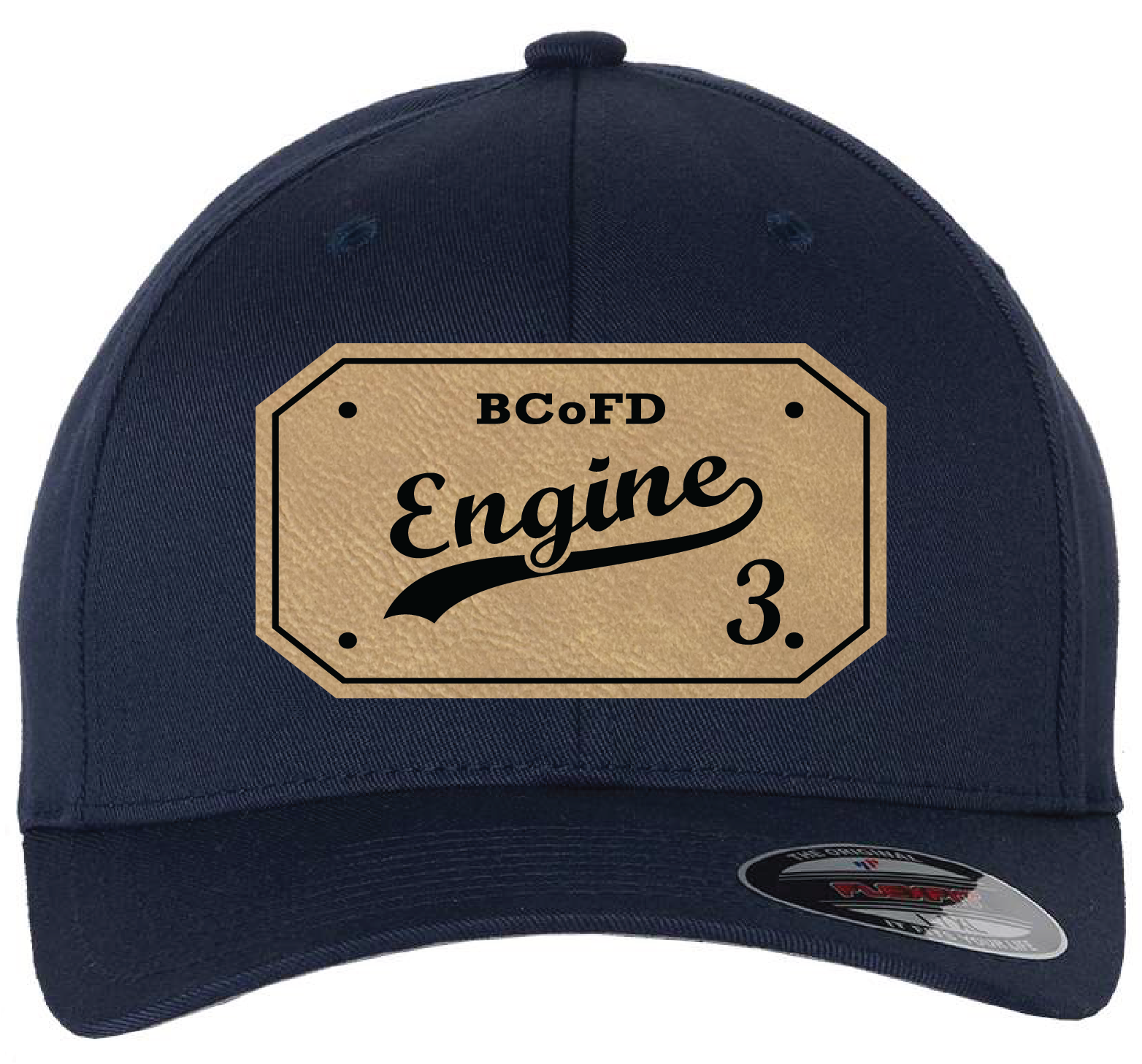S3 BCoFD Leather Patch Flexfit Adjustable Snapback Hat (L)