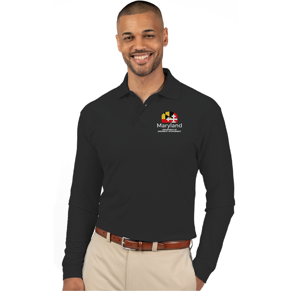 Thumbnail: MDEM Blue Generation Long Sleeve Polo (E)