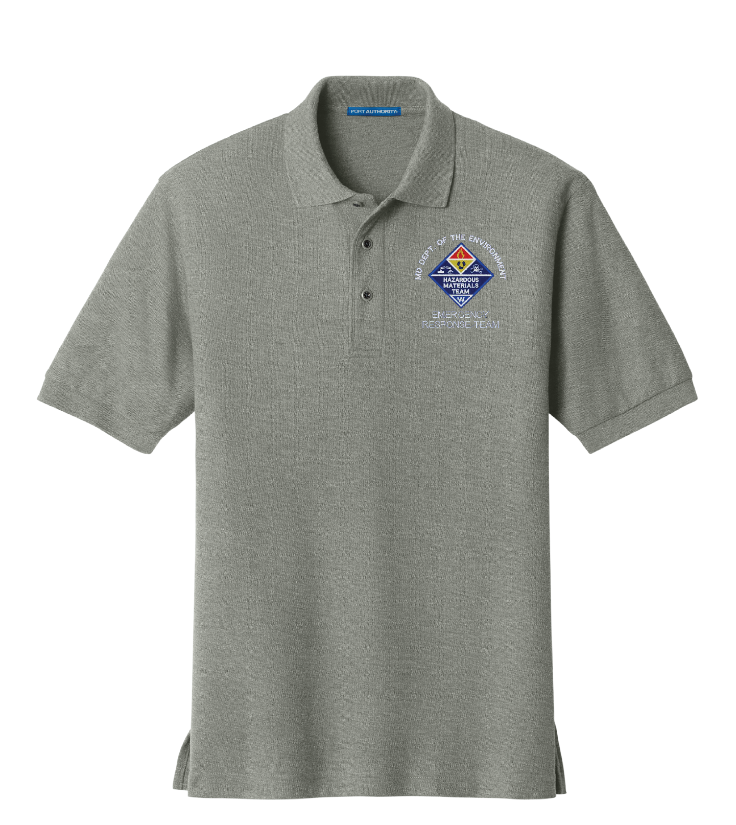 MDE Port Authority Grey Silk Touch™ Polo (E)